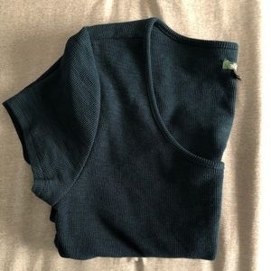 Dark Turquoise Crop Top